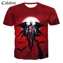 Новая летняя чудо-Супергерой футболка 3D Бэтмен Мужская футболка короткий рукав компрессионная футболка Забавный костюм с принтом Харадзюку