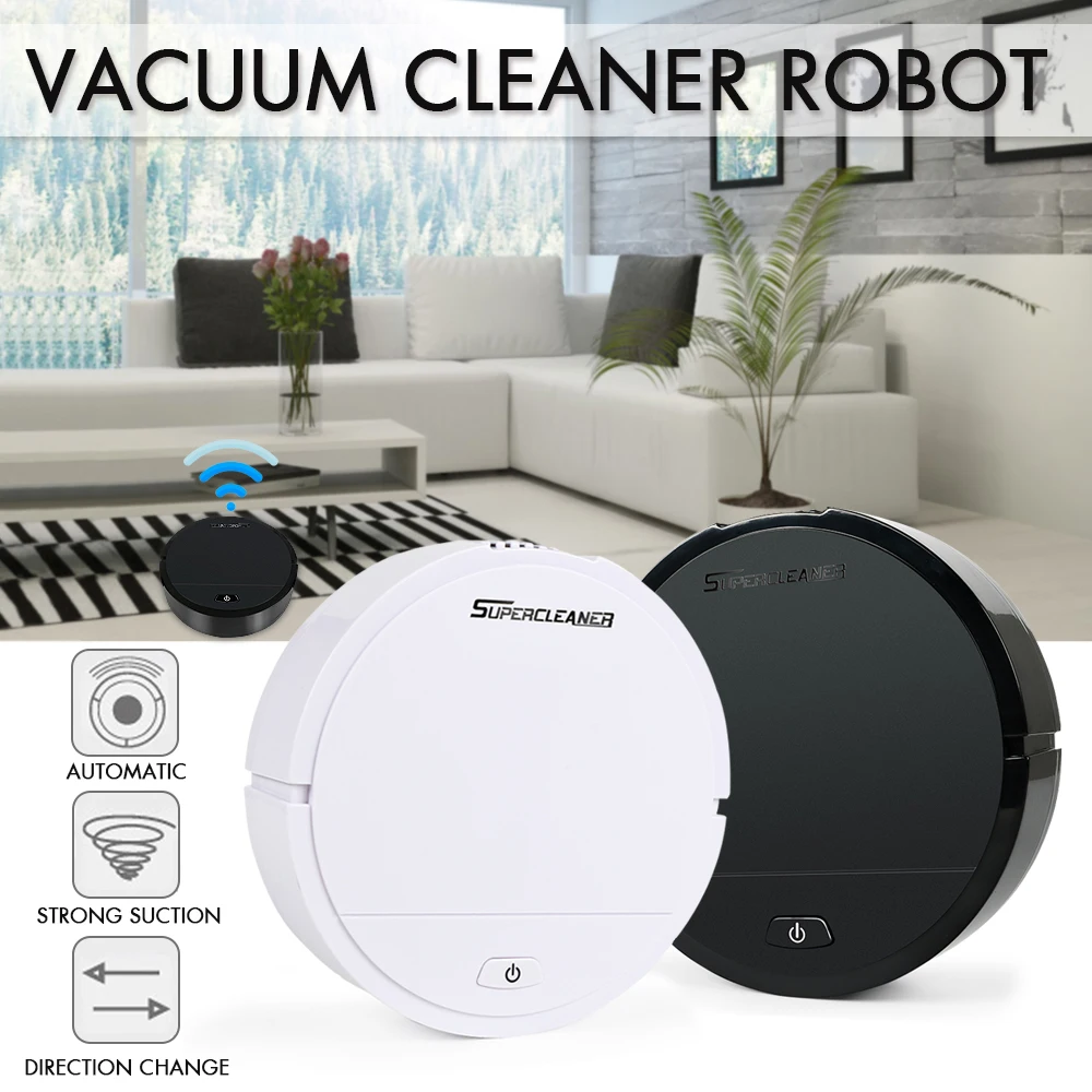 

Smart Sweeping Robot Vacuum Cleaner Strong Suction Portable USB Noiseless Vacuum Sweeper for Home Office Cleaner