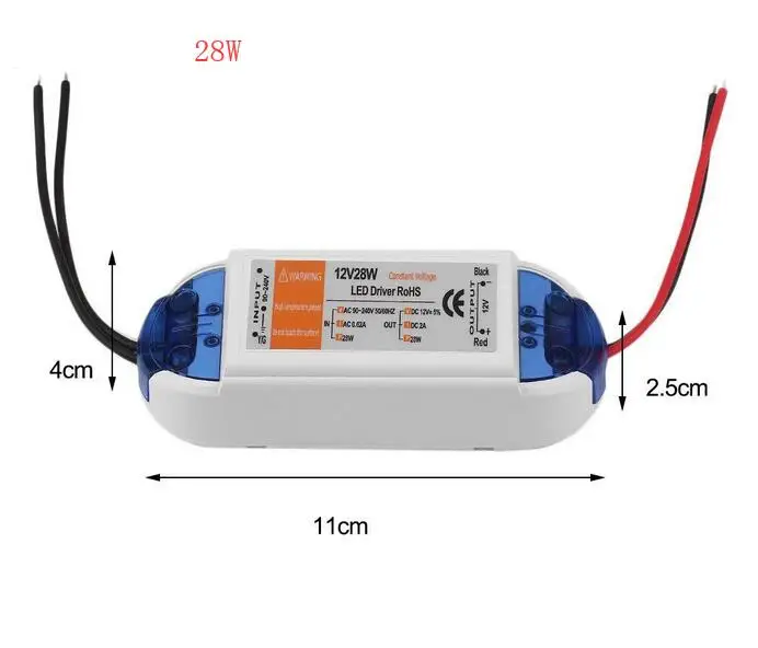 10 pcs/lot DC12V Power Supply Led Driver 28W Adapter Lighting Transformer Switch for LED Strip ceiling Light  bulb