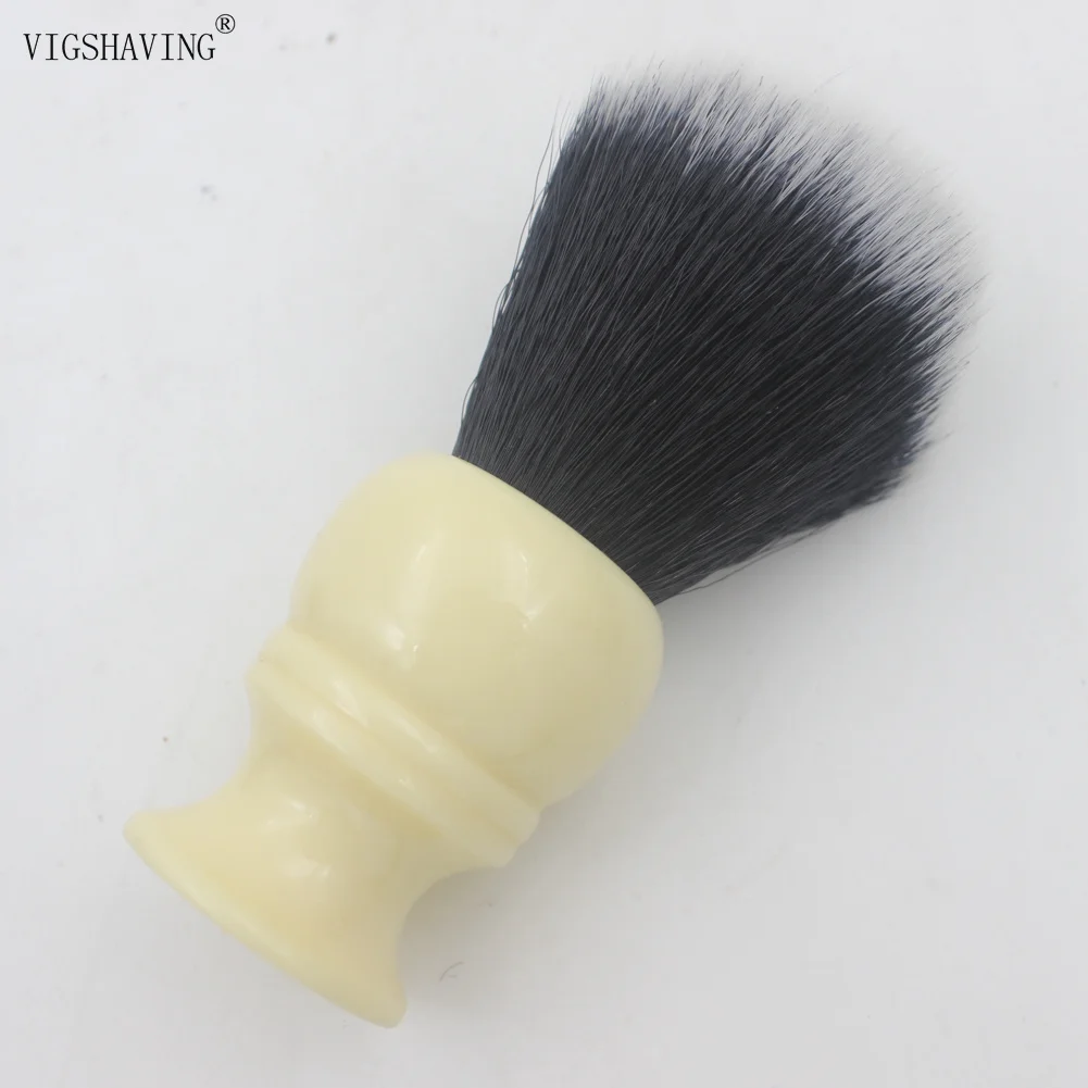 VIGSHAVING Cup style Смола Ручка для мужчин черный белый наконечник синтетические волосы щетка для бритья