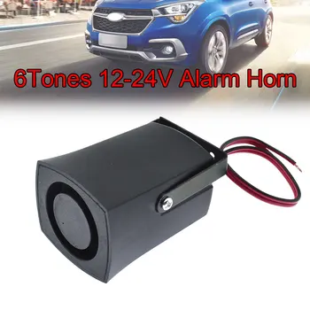 

12-24V Car Policemen Fires Alarm Horn 6 Tones Warning Siren Beeper Buzzer Car Alarm Sound