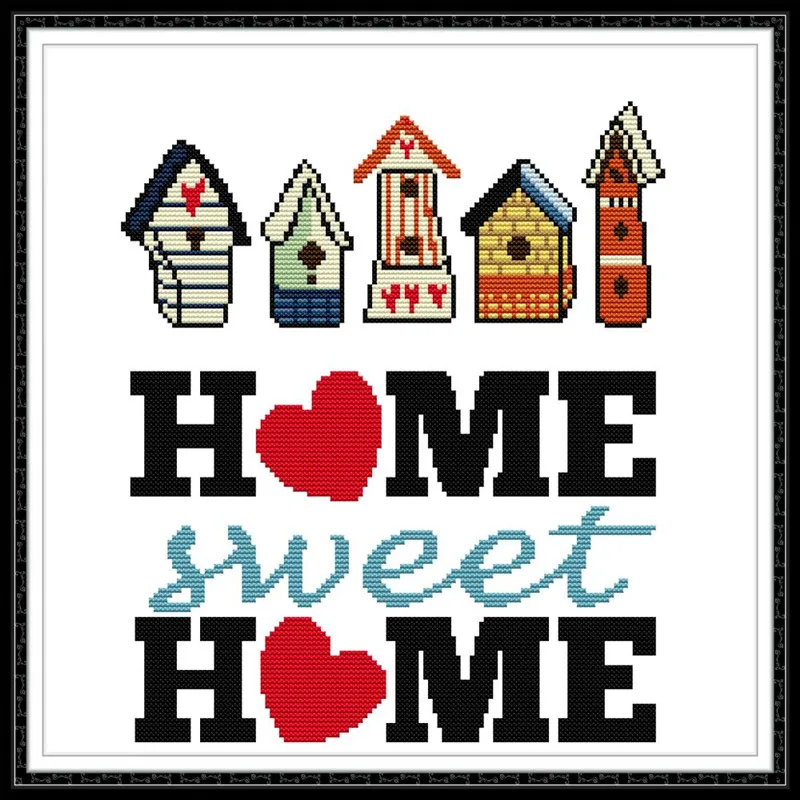 Cross Stitch Kits Embroidery Needlework Chinese Cross Stitch Dmc Sweet Home Printed Cross Stitch Decor Sets Gift Home Decor