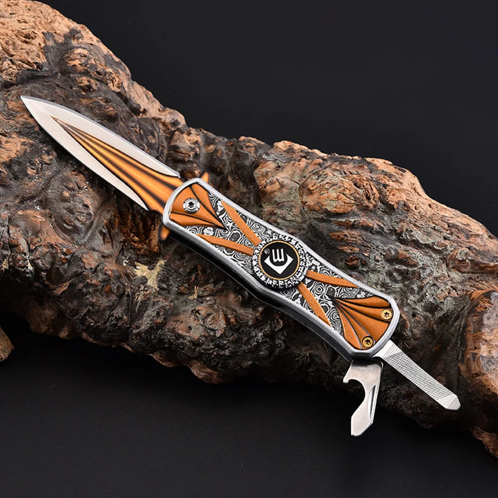 

Mini Camping Stainless Handle Survival Knife Multifunction Outdoor Tactical Rescue Tools Folding Hunting