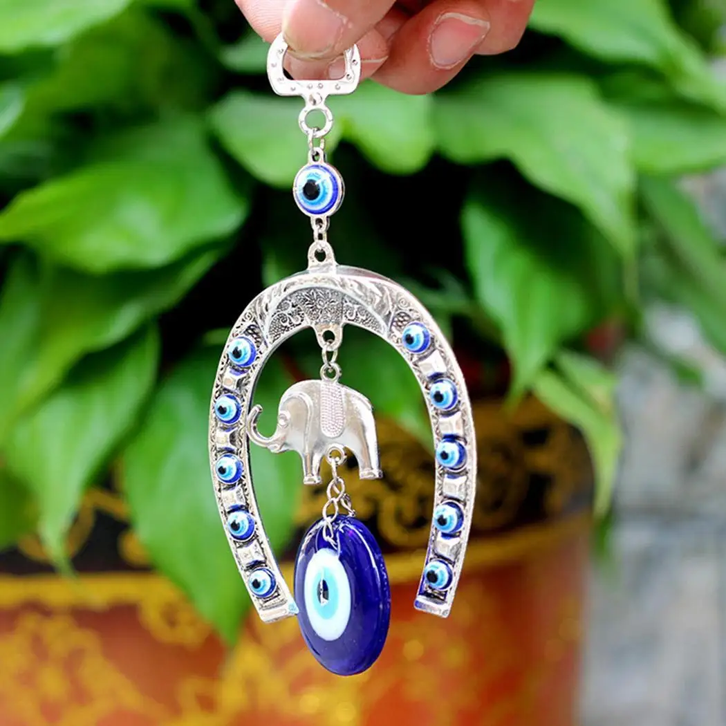 

Glass Evil Eye Pendants Elephant Wall Home Anywhere Your Need Hanging Decoration Blessing Protection Eye,