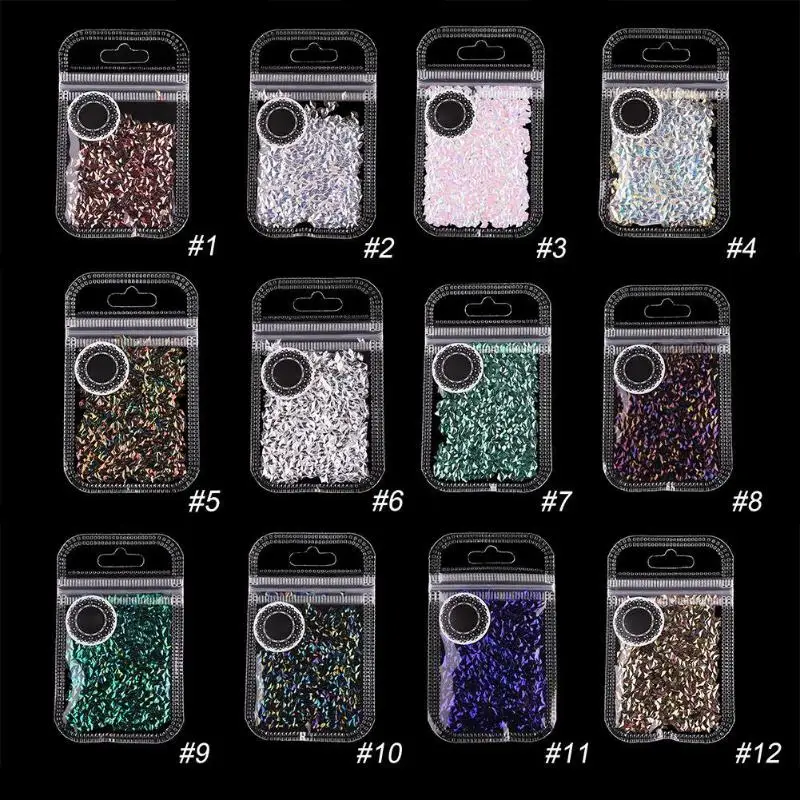 2.5 g DIY Glitter Drill Shiny Diamond Nail Sequin Sparkly Flakies Nail Art Decor Nail Jewelry nails jewelry accessoires new