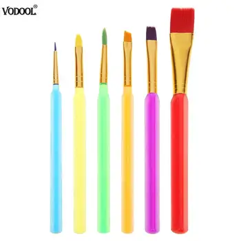 

6pcs/set Painting Brushes Nylon Hair Oil Paint Brushes for Kids DIY Watercolor Oil Acrylic Painting Drawing Art Pen Supplies