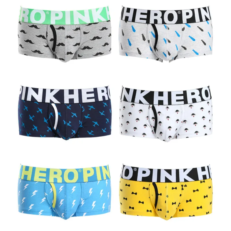 

PINKHERO Fashion Printing Cotton Man Short Straight Angle Underpants boxer boxershorts men underwear boxers cuecas panties Male