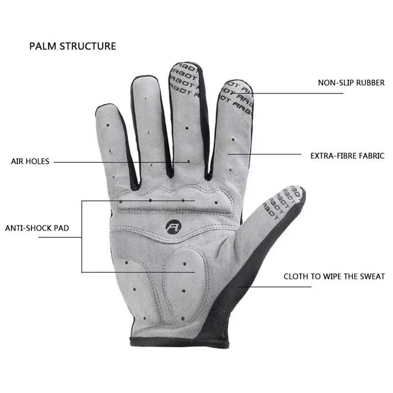 1 Pair Women Men Cycling Gloves Full Finger Bicycle Gloves Anti Slip Gel Pad Motorcycle MTB Road Bike Glove Luva Mitten