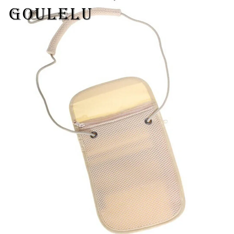 غطاء جواز السفر الاختيار معلقة على الرقبة السفر حقيبة التخزين الائتمان محفظة مكافحة سرقة الأمن حزمة