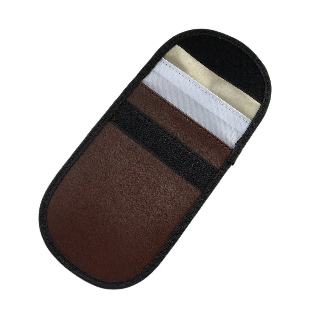 

Car Key Signal Blocker Case Faraday Cage Fob Guard Pouch Keyless RFID Blocking Bag Car Key Protector Antitheft Lock Devices