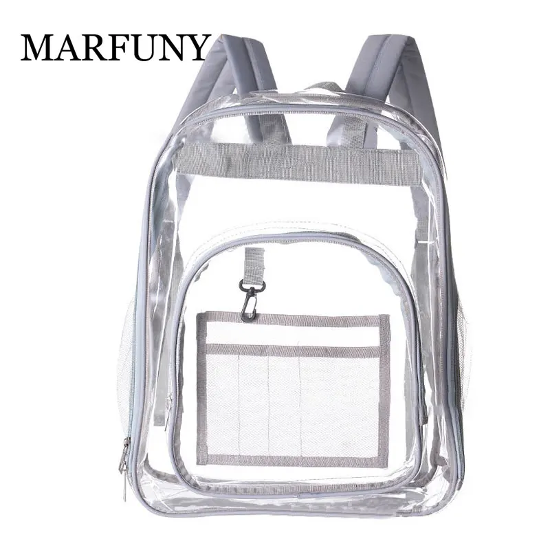 

Fashion Waterproof Backpack Transparent Clear PC For Teenage Girls Travel School Bags Shoulders Bag Space Backpack Mochila Mujer