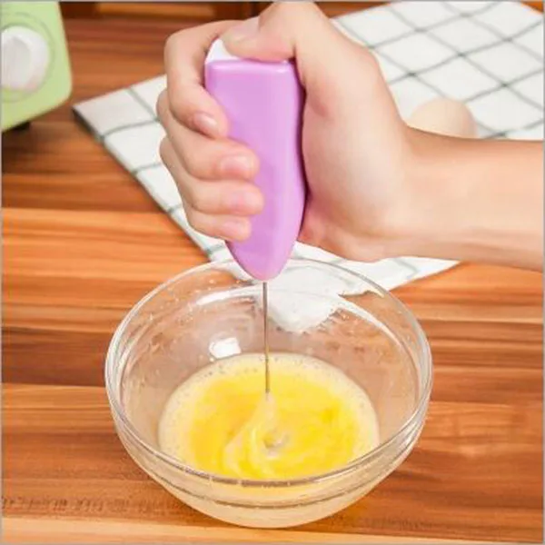 

1pc Milk Drink Coffee Whisk Mixer Electric Egg Beater Frother Foamer Mini Handle Stirrer Practical Kitchen Cooking Tool