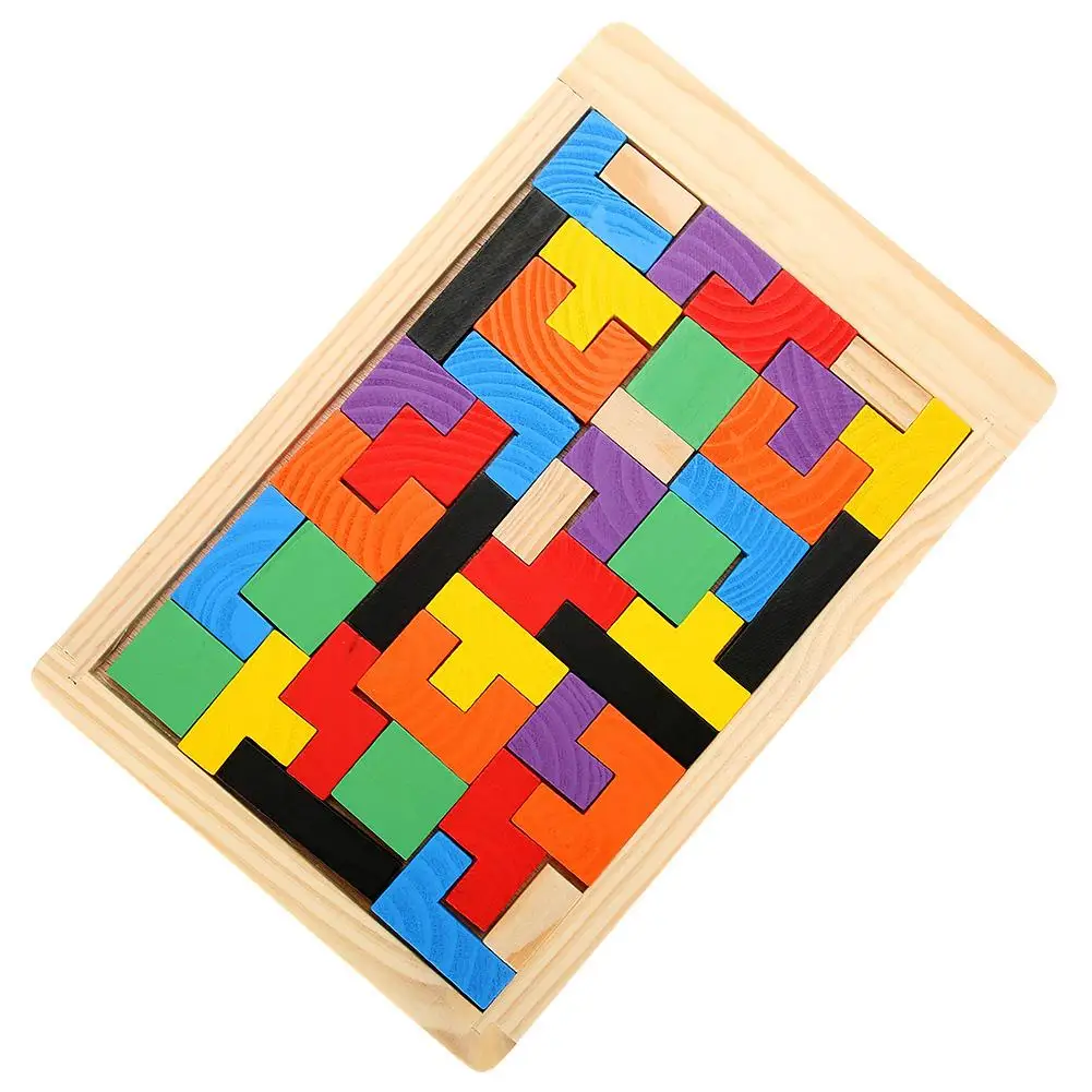 Детские деревянные прочные красочные игровые блоки Катамино головоломка игрушка детская настольная игра для детей Обучающие умные игрушки