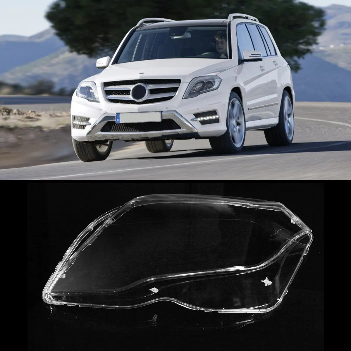 

For Mercedes/for Benz GLK 2013 2014 2015 New Waterproof Dustproof Clear Front Left Headlamp Headlight Cover Shell