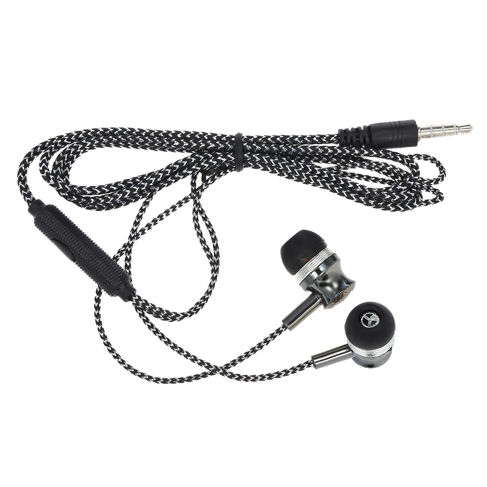 3.5mm Wired earphone with Microphone In Ear Headset Stereo Music Smart