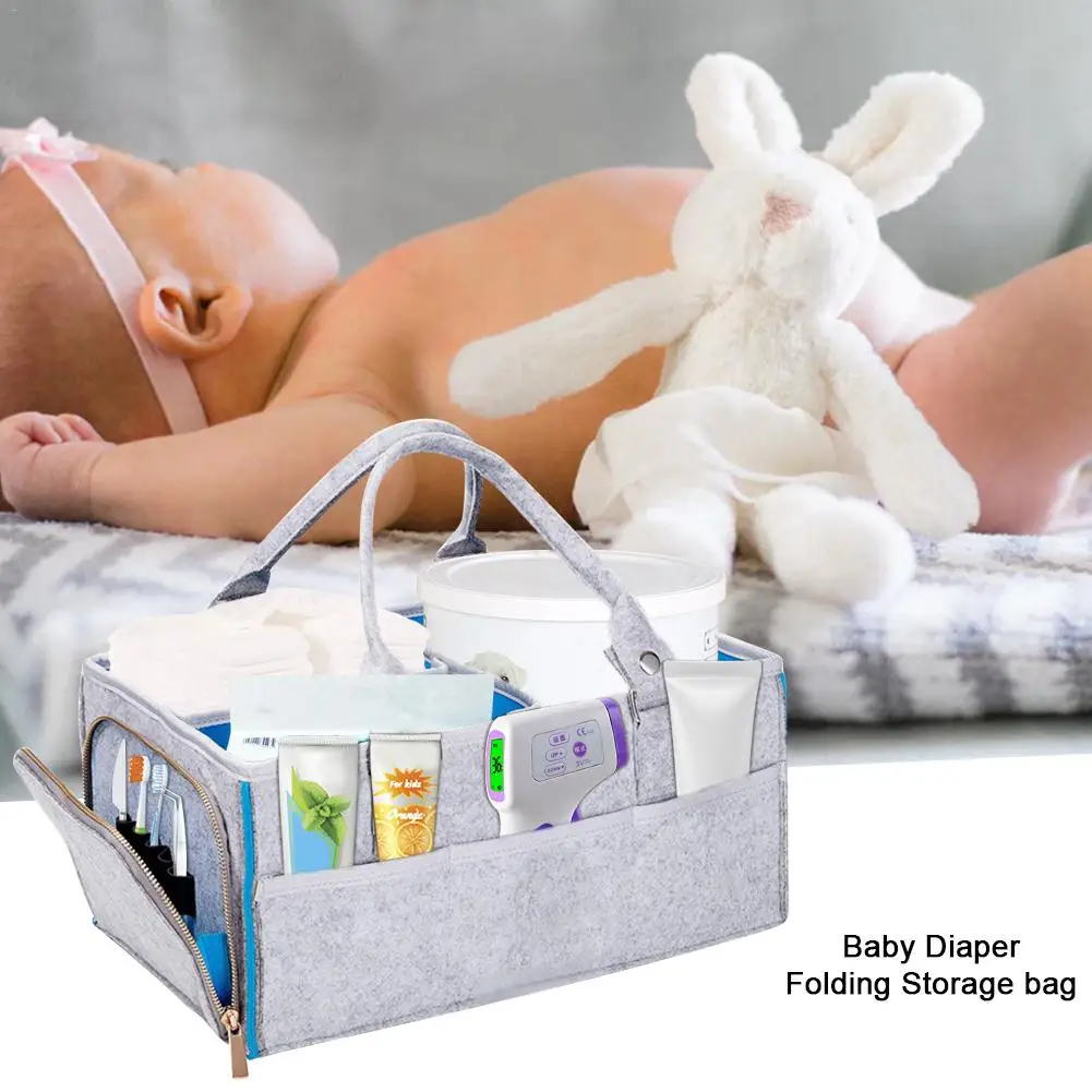 Foldable Baby Diaper Caddy Organiser Gift Kid Toys Portable Storage Bag/box For Car Travel Changing Table Kids Toy