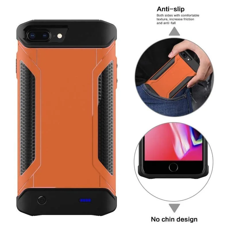 Ультра тонкий 5000 mAh ударопрочный Аккумулятор Чехол для iPhone 6 6s 7 8 Plus Портативный