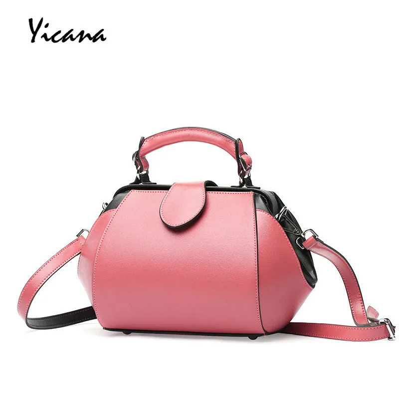 

Yicana 2018 New Style 4 Colors Woman Fashion Shoulder Handbag Oblique Satchel Concise Portable Doctor bag