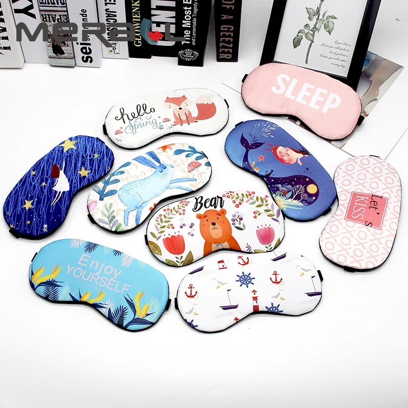 

Cute Cotton Cartoon Eye Cover Sleeping Mask Creative Funny Eyepatch Sleep Mask Travel Relax Eye Band Sleeping Aid Kids Blindfold