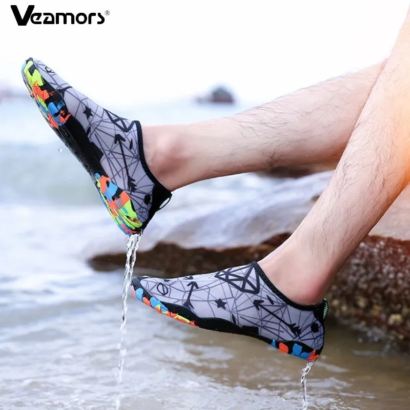 

VEAMORS 4Styles Lover Slip-on Aqua Shoes Water Sports Sneakers For Men Women Swim Light Footwear Breathable Nonslip Wading Shoes