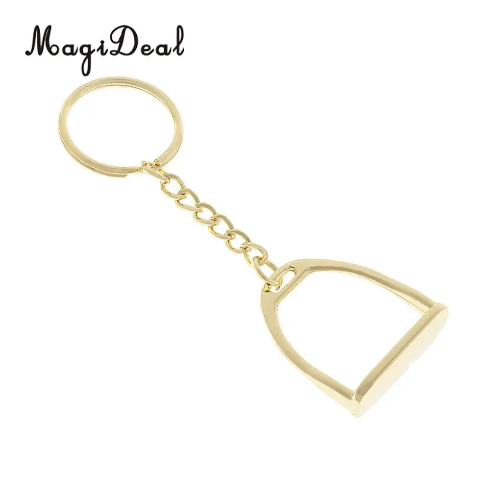 Lightweight Zinc Alloy English Horse Riding Equestrian Sports Stirrup Key Chain Holder 3