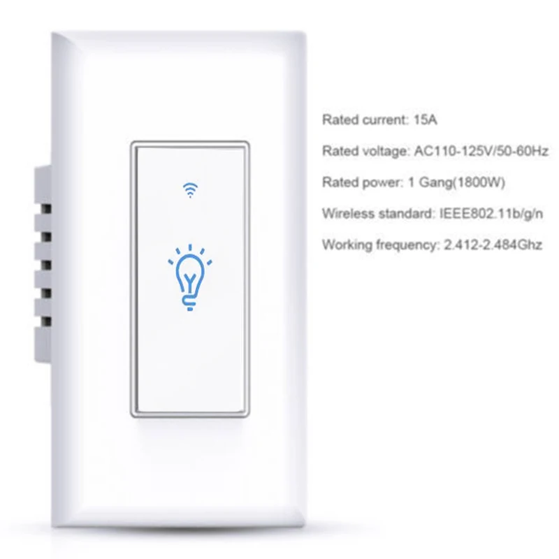 

Smart LED Light Dimmer WiFi Wall Touch Switch way Work w/ Alexa Google Wi-Fi
