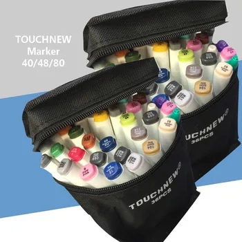 

TOUCHNEW Marker pen set 60 color student painting Alcohol oily double head marker color 30/40/60/80 color