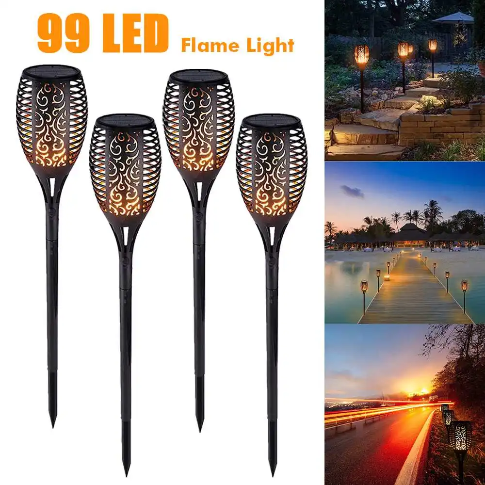 

99 LED 3 Mode Waterproof Solar Torch Flame Light Outdoor Garden Light Solar Flame Flickering Lawn Lamp Festival Christmas Decor