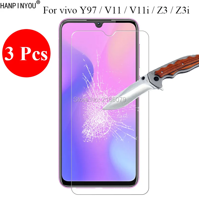 3 шт./лот новинка 9 H 2.5D закаленное стекло защитная пленка для vivo Y97/V11/V11i/Z3/Z3i + чистые