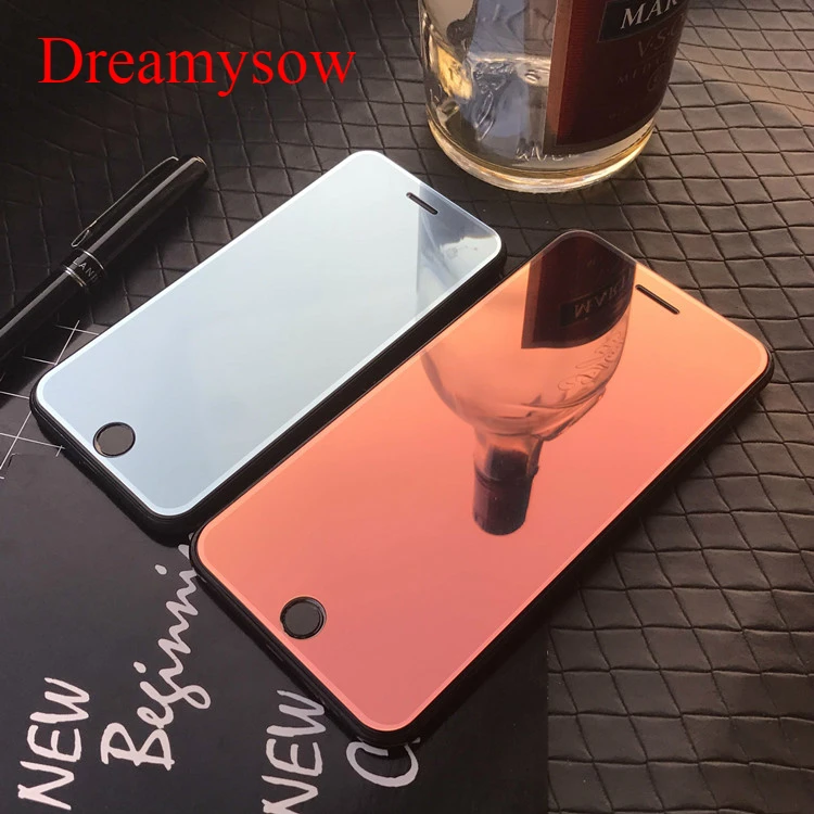 

Colorful Tempered Glass For iPhone XS MAX XR X Screen Protector Mirror Effect Protective Film For iPhone 6S 6 7 8 Plus 5 5S SE