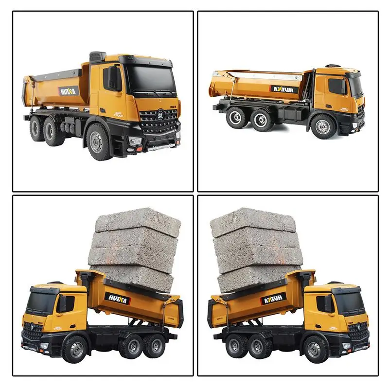 Самосвал HUINA 1573 1/14 10CH из сплава с дистанционным управлением игрушечная техника
