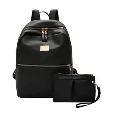 2 шт./компл. модные женские туфли Рюкзак Комплект Черный; в комплекте с чехлом из искусственной кожи школьная сумка для женщин сумки для женщин, женский рюкзак