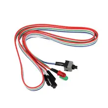 ATX сброс выключения/включения кабеля, компьютерный чехол светодиодный светильник ATX блок питания Сброс переключатель HDD кабель 68 см длинный красный зеленый ATX Чехол Fr