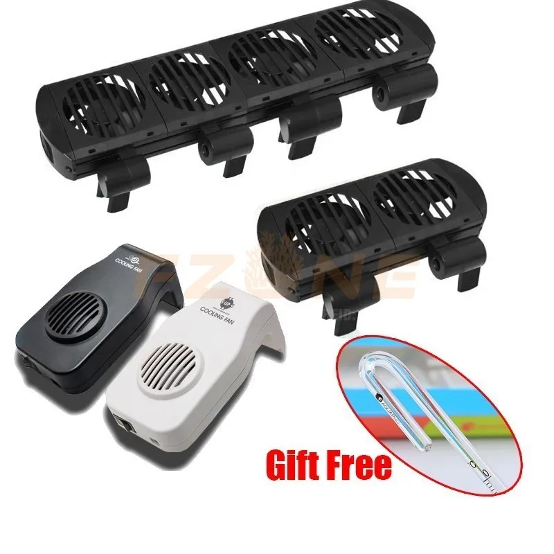 

110V 240V Top Adjustable Mini Aquarium Cooling Hang On Fan with ADA style glass thermometer as free gift