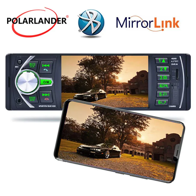 Autoradio 4.1 inch Car radio player MP5 bluetooth radio cassette player 12V Car Audio video FM/USB/TF/MMC 1 Din DVR/AUX input