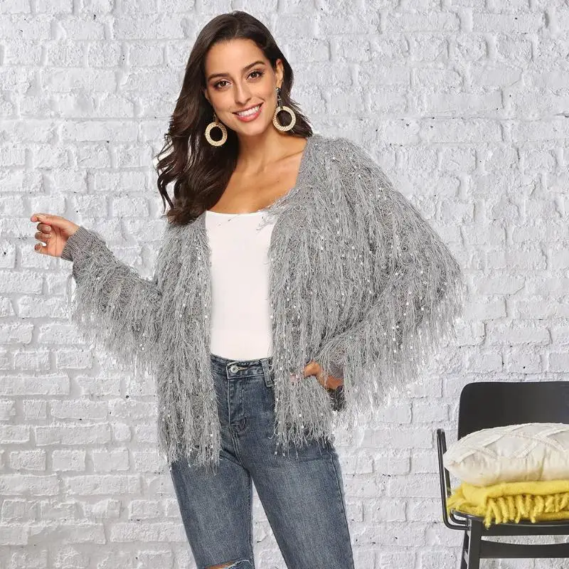 tassel cardigan sweater