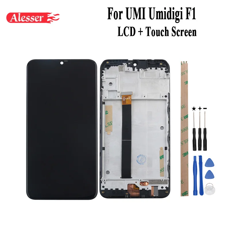 

Alesser For UMI Umidigi F1 LCD Display and Touch Screen +Frame Assembly Repair Parts +Tools +Adhesive For UMI Umidigi F1 Play