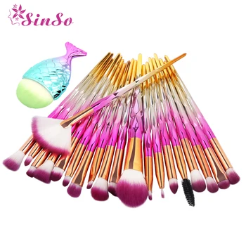 

Hot 20/21pcs Makeup Brushes Eyes Eyeshadow Brush Foundation Concealer Unicorn Make Up Brushes Blender Contour Make Up Tool Sinso