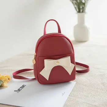 

Women Girls Soft Faux Leather Mini Backpack Students Shoulder Schoolbags Women Fashion Small Travel Bags Backpack