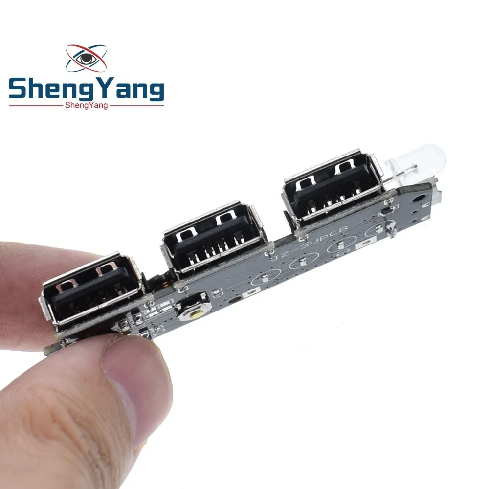 ShengYang 5V 2.1A 3 USB Power Bank зарядное устройство печатная плата модуля повышающее