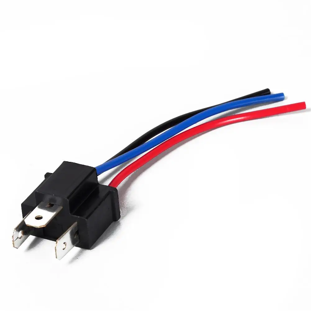 

2Pcs H4 Headlight Male Head Extension Connector Bulb Plug Socket with Wire Harness Heavy Duty Adapter Lamp Connector r20