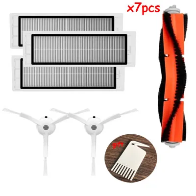 

Replacement 3 PCS hepa filter+2 PCS side brush+1 PCS main brush parts accessories Suitable for Xiaomi Mi Robot Vacuum Cleaner