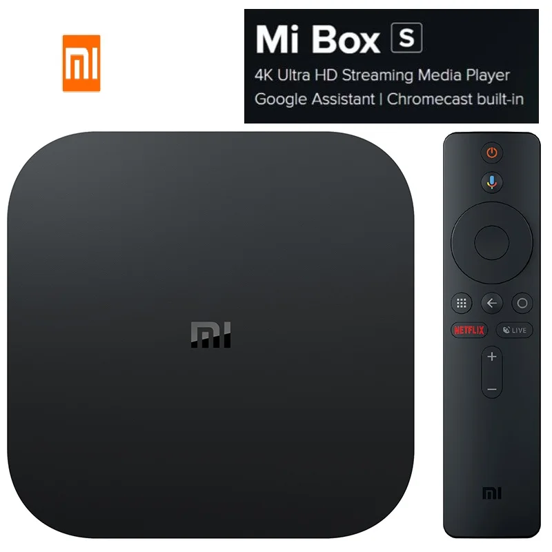 

Xiaomi Mi TV Box-S 4K HDR Android8.1 Cortex-A53 Quad Core 64 bit Mali-450 2+8GB HDMI2 2.4G + 5.8G WiFi BT4.2 Set-top Box Gaming