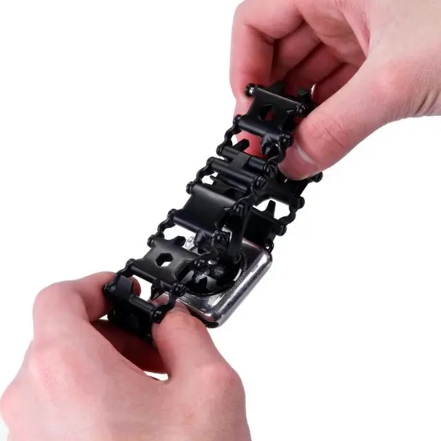 For Apple Watch Series 4 Wrist Bracelet Luxury Metal Mechanical Chain Watch Band Strap For Apple Watch Series 1 2 3 38mm-42mm