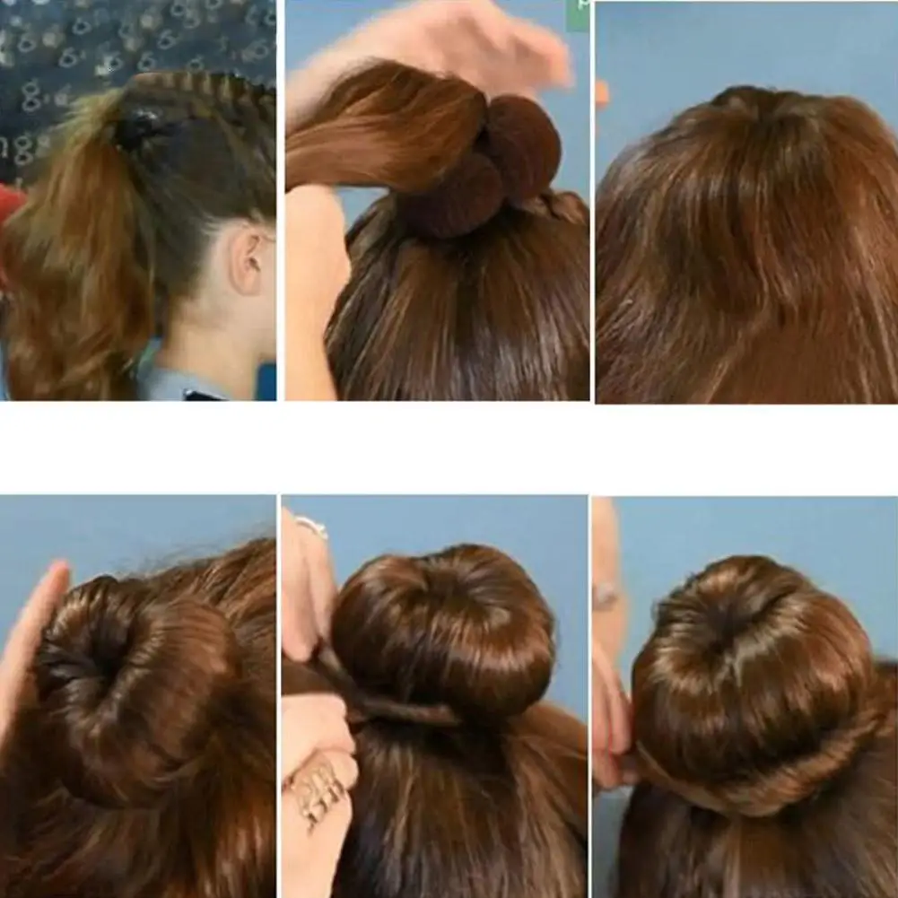 Easy to Use Cute Heart-shaped Hair Styling Tool Chinese Women Girls Sponge Bract Head Meatball Hair Bun Ring Donut Maker