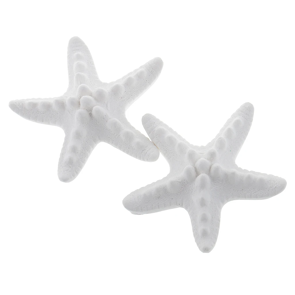 

Home Decor 2PC white starfish White Natural Finger Sea Star Wedding Decor Seashells party Beige Seastar DIY Ornament Craft