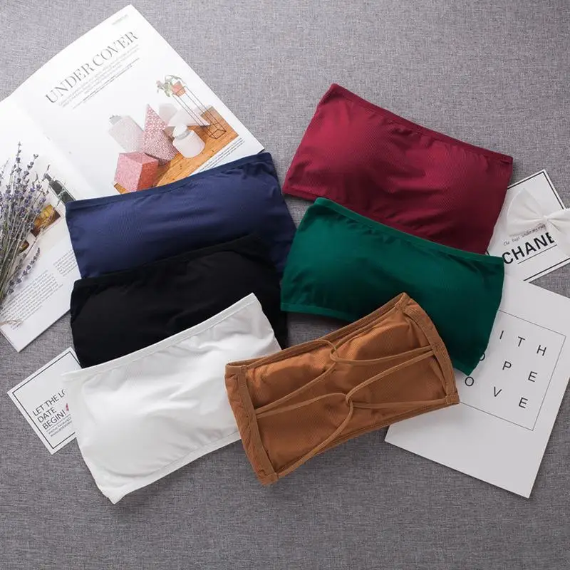 

Melegant Female Elastic Summer Women Tube Tops Tanks and Camis White Lace up Crop Tops Bra Backless Girl Stylish Sexy Camis