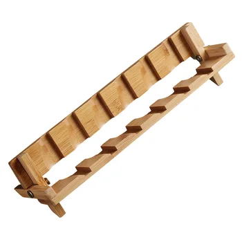 

1 Pc Foldable Bamboo Handmade Natutal Kung Fu Tea Cup Teaware Drainer Shelf Holder Draining Rack for Office Home