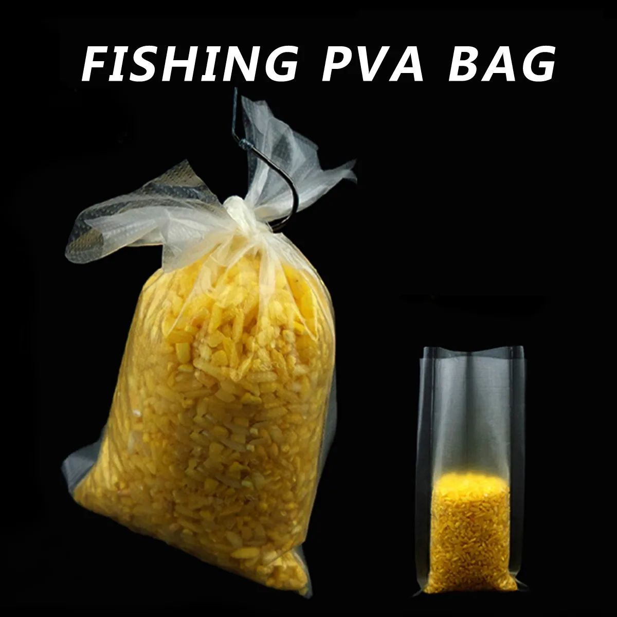 20Pcs Carp Fishing Bait PVA Bag Dissolve Bag Thrower Bag Fishing Tackle