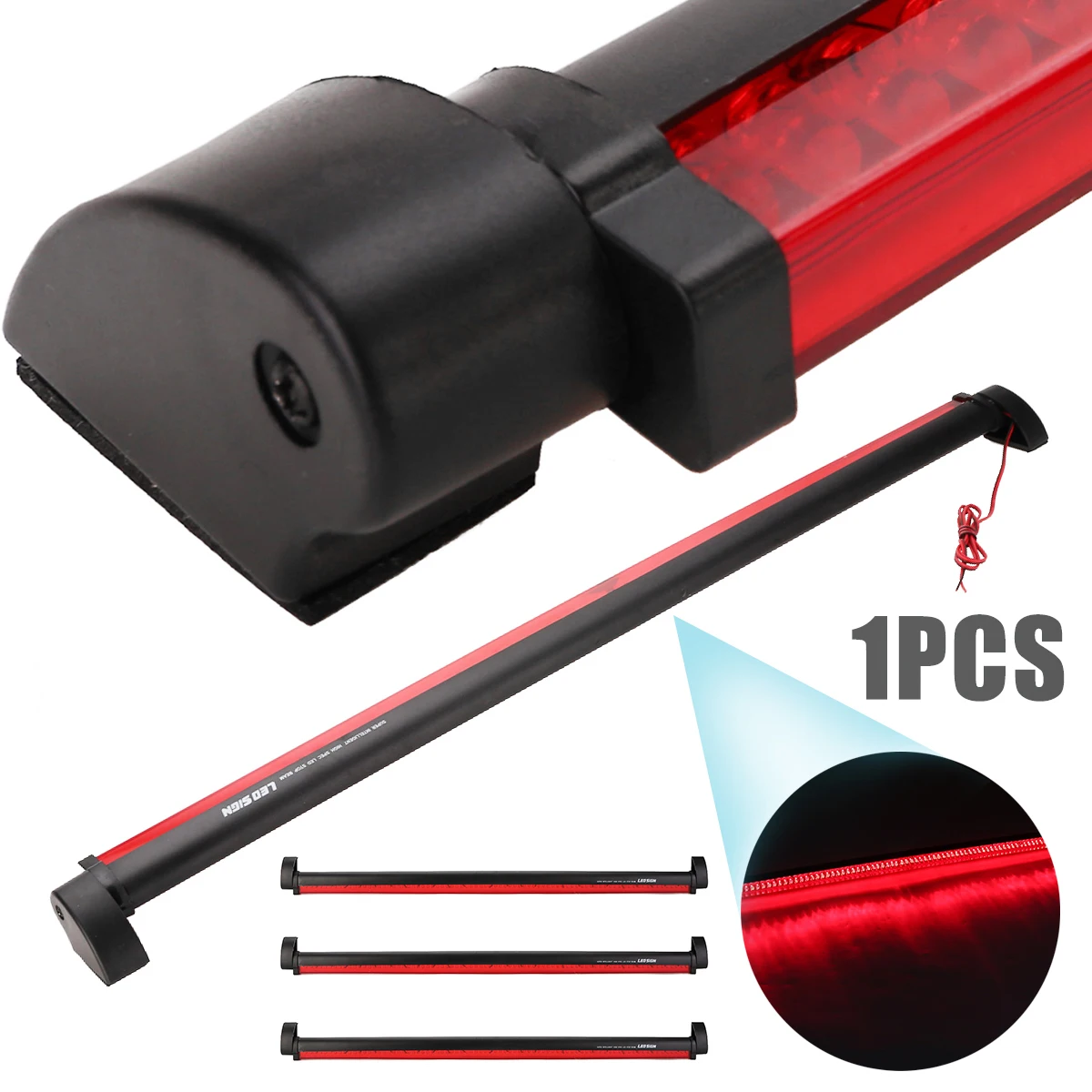 

Car Light Sources 1pc 12V Red Car Third Brake Light 80LED Universal Rear Tail Light High Mount Stop Lamp